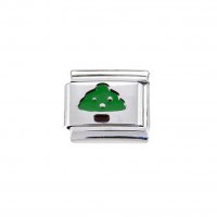 Christmas tree (a) - enamel 9mm Italian charm