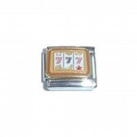Lucky 7's Slots - enamel 9mm Italian charm