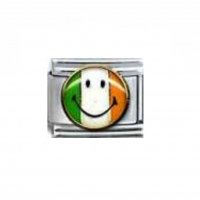 Flag - Ireland smiley face enamel 9mm Italian charm