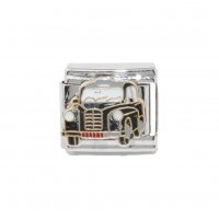 Black cab - Black London Taxi 9mm Italian charm