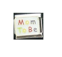 Mom to be - Multicoloured enamel 9mm Italian charm