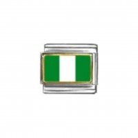 Flag - Nigeria photo enamel 9mm Italian charm