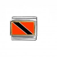 Flag - Trinidad photo enamel 9mm Italian charm