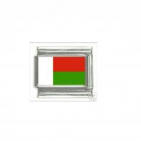 Flag - Madagascar photo 9mm Italian charm