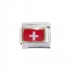 Flag - Switzerland - photo enamel (a) 9mm Italian charm