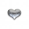 Grandma Silvertone heart 9mm floating locket charm