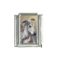 Dog charm - Whippet 5 - 9mm Italian Charm