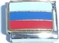 Flag - Russia enamel 9mm Italian charm