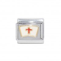 Nurses Hat (a) - 9mm enamel Italian charm