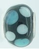 EB236 - Black bead with blue and white dots