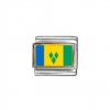 Flag - St Vincent & Grenadines photo enamel 9mm Italian charm