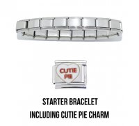 18 link shiny bracelet including cutie pie charm
