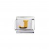 Gold colour Letter J - 9mm Italian charm