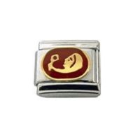 Virgo enamel charm red (24/8-23/9) 9mm Italian charm