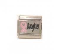 Daughter with Breast Cancer Ribbon 9mm Italian charm