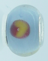 EB303 - Light blue, red and yellow bead