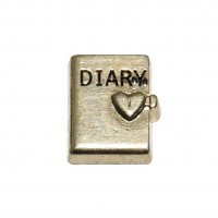 Diary gold coloured 8mm floating locket charm