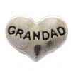 Grandad on silvertone heart 9mm Floating locket charm