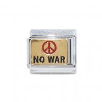 Peace No War - Enamel 9mm Italian Charm