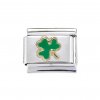 Shamrock 9mm Italian charm - fits classic Italian charm bracelet