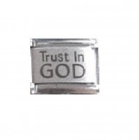 Trust in God - laser 9mm Italian charm