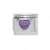 Sparkly Heart - June alexandrite 9mm Italian charm