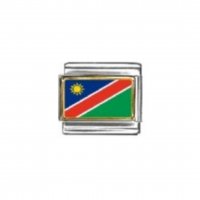Flag - Namibia photo enamel 9mm Italian charm