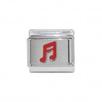Red Double Music Note - Italian Charm