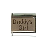 Daddy's Girl (b) - plain laser 9mm Italian charm