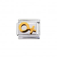 Female sign goldstone - 9mm Italian charm