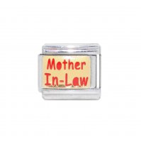 Mother in law - red and gold enamel 9mm Italian charm
