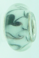 EB223 - Black and white and brown bead
