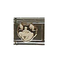 Husky dog - enamel 9mm Italian charm