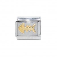 Fish bones - 9mm Enamel Italian charm