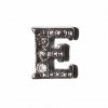 E Letter with stones - floating locket charm