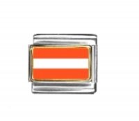 Flag - Austria photo enamel 9mm Italian charm