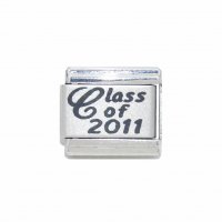 Class of 2011 - 9mm plain laser Italian charm