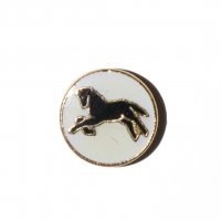 Black Horse White Background 7mm floating charm fits origami owl