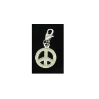 White Peace Sign - Clip on Charm fits Thomas Sabo bracelets