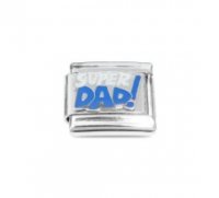Super Dad! - Blue 9mm Enamel Italian charm