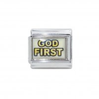 God First (a) - 9mm photo Italian charm