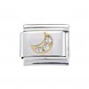 Moon with rhinestones - 9mm Italian charm