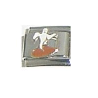 Ghost on grave - enamel 9mm Italian charm