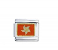 Flag - Hong Kong enamel 9mm Italian charm