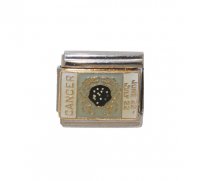 Cancer enamel charm sparkly (22/6-23/7) 9mm Italian charm