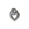 Mother and Child silvertone 7mm floating locket charm
