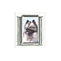 Dog charm - Keeshond 3 - 9mm Italian charm