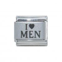 I love men - 9mm Laser Italian charm