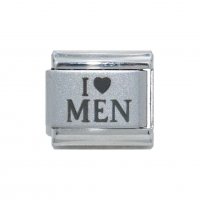 I love men - 9mm Laser Italian charm