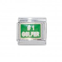 #1 Golfer - 9mm enamel Italian charm